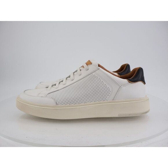 Allen Edmonds Oliver Sneakers Mens Size 12 3E EEE White Leather Slip on Shoes - Picture 6 of 14